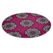 フローラグラフィック花ピンクシームレス カッティングボード (角)