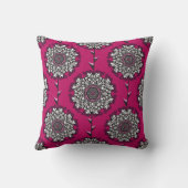 フローラグラフィック花ピンクシームレス クッション (裏面)