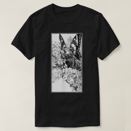 フローラグランジフェアリーFairycore美学ゴシック Tシャツ (デザイン正面)