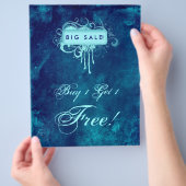 フローラグランジフライヤーサロンスパブルーデニム チラシ (手)