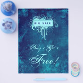 フローラグランジフライヤーサロンスパブルーデニム チラシ (シングル)