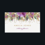 フローラグリッターきらめくアメジスト名刺 名刺<br><div class="desc">より多くのかわいらしフローラ名刺リトル・ベイリー店！</div>