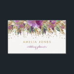 フローラグリッターきらめくアメジスト名刺 名刺<br><div class="desc">より多くのかわいらしフローラ名刺リトル・ベイリー店！</div>