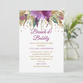 フローラグリッターアメジストブランチアンドバブリー 招待状 (スタンド正面)