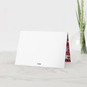 フローラグリッタースノーフレーク赤いクリスマスフォト シーズンカード (裏面)