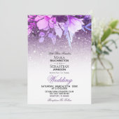 *～*フローラグリッターモダンPurple AR10結婚 招待状 (スタンド正面)