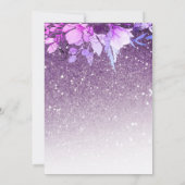 *～*フローラグリッターモダンPurple AR10結婚 招待状 (裏面)