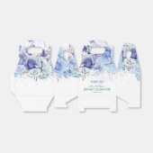 フローラグリッターライトブルーハッピーバースデー優先ボックス フェイバーボックス (折り畳みなし)