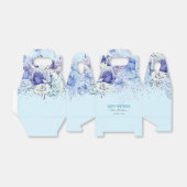 フローラグリッターライトブルーハッピーバースデー フェイバーボックス (折り畳みなし)