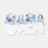 フローラグリッターライトブルーハッピーバースデー フェイバーボックス (折り畳みなし)