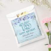 フローラグリッターライトブルーハッピー15誕生日 フェイバーバッグ (封をした状態)