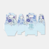 フローラグリッターライトブルーハッピー15誕生日 フェイバーボックス (折り畳みなし)