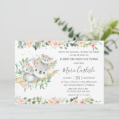 フローラグリーナリーコアラツインズボーイガールベビーシャワー 招待状 (スタンド正面)