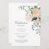 フローラグリーンお祝いの生活葬儀 招待状 (正面/裏面)
