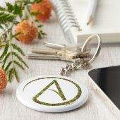 フローラグリーンとブラウン無神論者キーチェーン キーホルダー (側面)