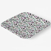 フローラグリーンウォーターカラーパターン大事な行事名 ペーパープレート (傾斜あり)