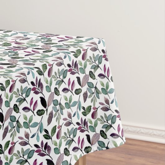 フローラグリーンウォーター色シームレスパターン テーブルクロス (インサイチュ)