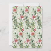 フローラグリーンウォーター色ファースト・ホリー・コミューン 招待状 (裏面)