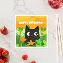 フローラグリーンオレンジブラックキャット誕生日