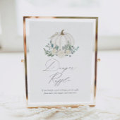 フローラグリーンカボチャ赤ちゃんシャワーおむつラッフル ポスター