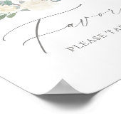 フローラグリーンカボチャ赤ちゃんシャワーの好意サイン ポスター (角)