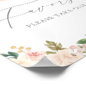 フローラグリーンカボチャ赤ちゃんシャワーの好意サイン ポスター (角)