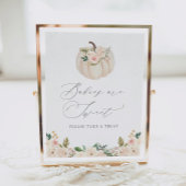 フローラグリーンカボチャ赤ちゃんシャワートリートサイン ポスター