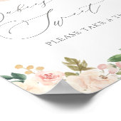 フローラグリーンカボチャ赤ちゃんシャワートリートサイン ポスター (角)