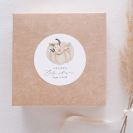 フローラグリーンカボチャ赤ちゃんシャワー ラウンドシール