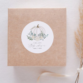 フローラグリーンカボチャ赤ちゃんシャワー ラウンドシール