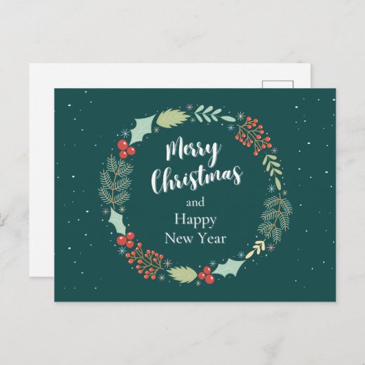 フローラグリーンクリスマス シーズンポストカード (正面/裏面)