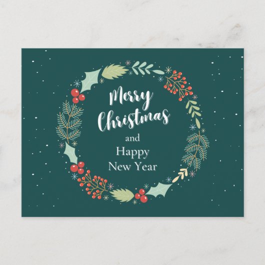 フローラグリーンクリスマス シーズンポストカード (正面)