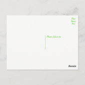 フローラグリーンサンキューホワイトデイジー花 ポストカード (裏面)