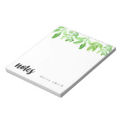 フローラグリーンシックなパーソナライズされたメモ帳 ノートパッド (回転)