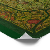 フローラグリーンステンドグラス美術 ポスター (角)