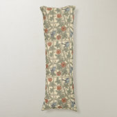 フローラグリーンピンクヴィンテージウィリアムモリストレリス ボディピロー (正面縦)