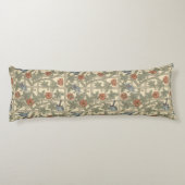 フローラグリーンピンクヴィンテージウィリアムモリストレリス ボディピロー (裏面)