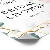 フローラグリーンブライダルシャワーウェルカムサイン ポスター (角)