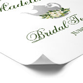 フローラグリーンブライダルシャワーティーパーティーへようこそ ポスター (角)