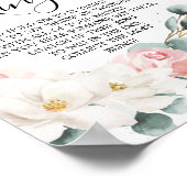 フローラグリーンブライダルシャワーリングや輪ゲーム ポスター (角)