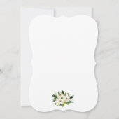 フローラグリーンブライダルティーパーティーシルバー招待状 招待状 (裏面)