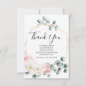 フローラグリーンベイビーシャワーサンキューカード 案内状 (正面)