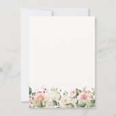 フローラグリーンベイビーシャワービンゴゲーム招待状 招待状 (裏面)