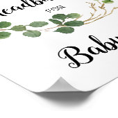 フローラグリーンベイビーシャワーヘッドバンドステーションの標識 ポスター (角)