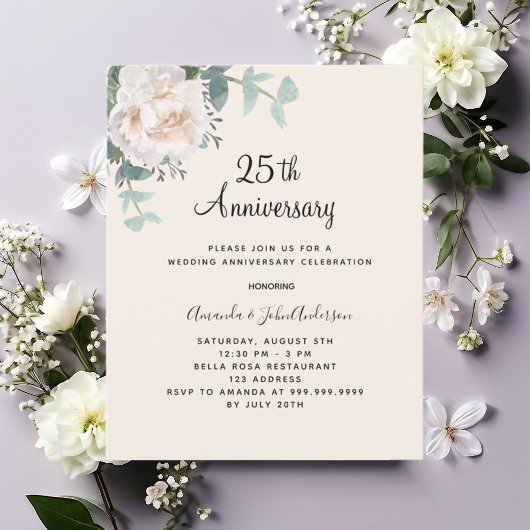 フローラグリーンベージュ25結婚周年