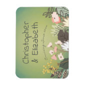 フローラグリーンモノグラムクルーズ船のドアファインダー マグネット (縦)