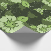 フローラグリーンラッピング紙 ラッピングペーパー