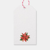 フローラグリーンリークリスマスホリデーボタニカル ギフトタグ (裏面)