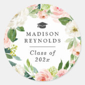 フローラグリーンリーグラードパーティー卒業お祝い ラウンドシール (正面)