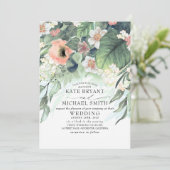 フローラグリーンリーサマーガーデンロマンチック結婚ズ 招待状 (スタンド正面)